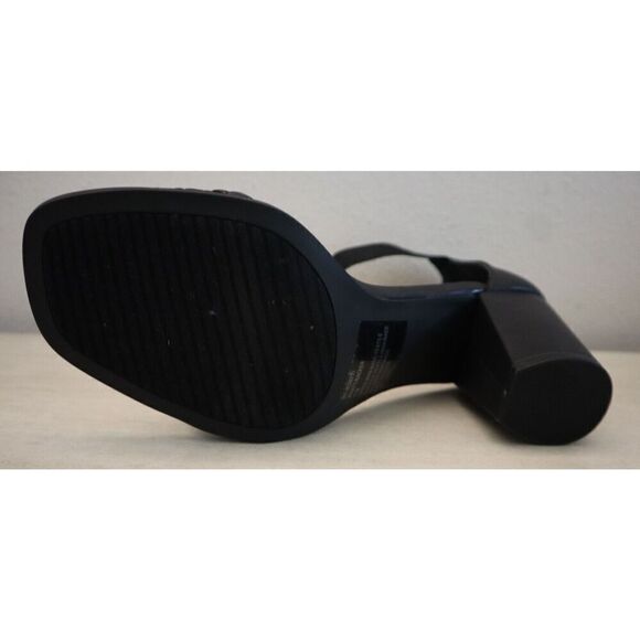 White Mountain W33077-001 Women Sz 11M Black PU Leather Backer Dress Sandals - Picture 6 of 9